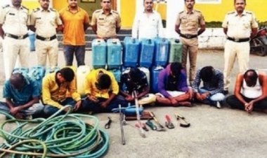 पेट्रोलपंप लुटण्याचा प्लॅन पोलीसांनी हाणून पाडला : ७ दरोडेखोरांना सापळा रचून पकडले