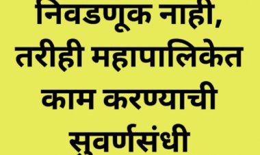 निवडणूक नाही, तरीही महापालिकेत काम करण्याची सुवर्णसंधी...