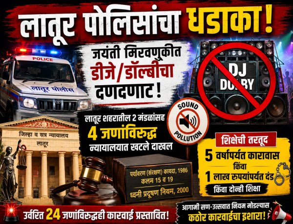 आंबेडकर जयंतीत डीजे वाजवणाऱ्यांवर लातूरात पोलीसांचा चाबूक ;  इतर जिल्ह्याचे पोलीस कोणाच्या दबावाखाली?
