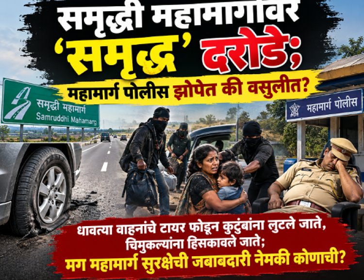 समृद्धी महामार्गावर ‘समृद्ध’ दरोडे; महामार्ग पोलीस झोपेत की वसुलीत?